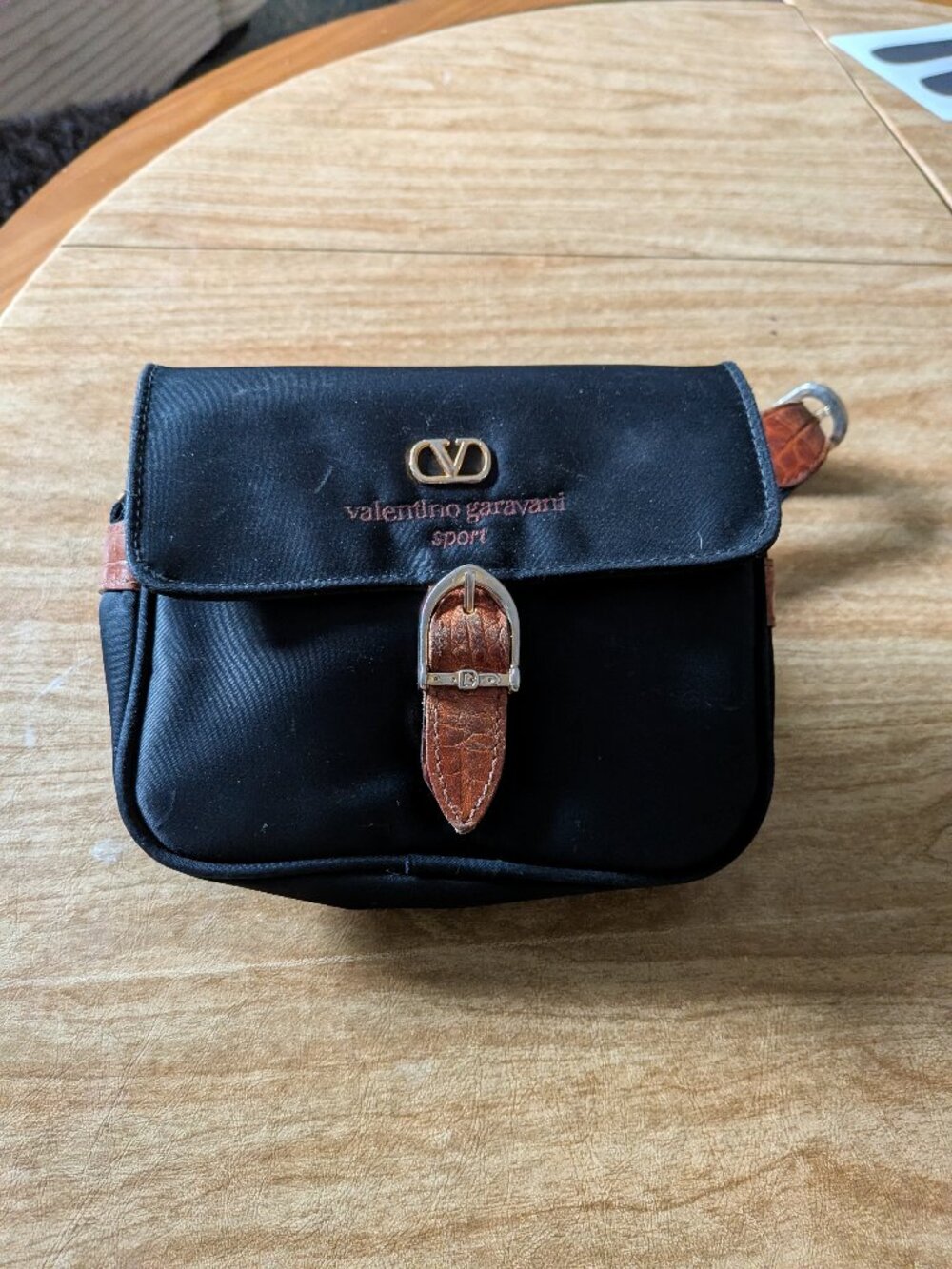 Vintage Valentino Garavani Sport Black Nylon Belt Bag / Crossbody Fanny Pack